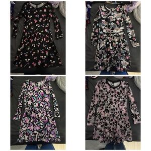 Four Pixielane Size 7 long sleeved dresses